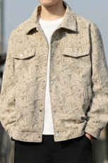 天台风2026春季百搭印花翻领美式潮牌大码夹克外套A436-1703-P75，男装夹克，电商A436