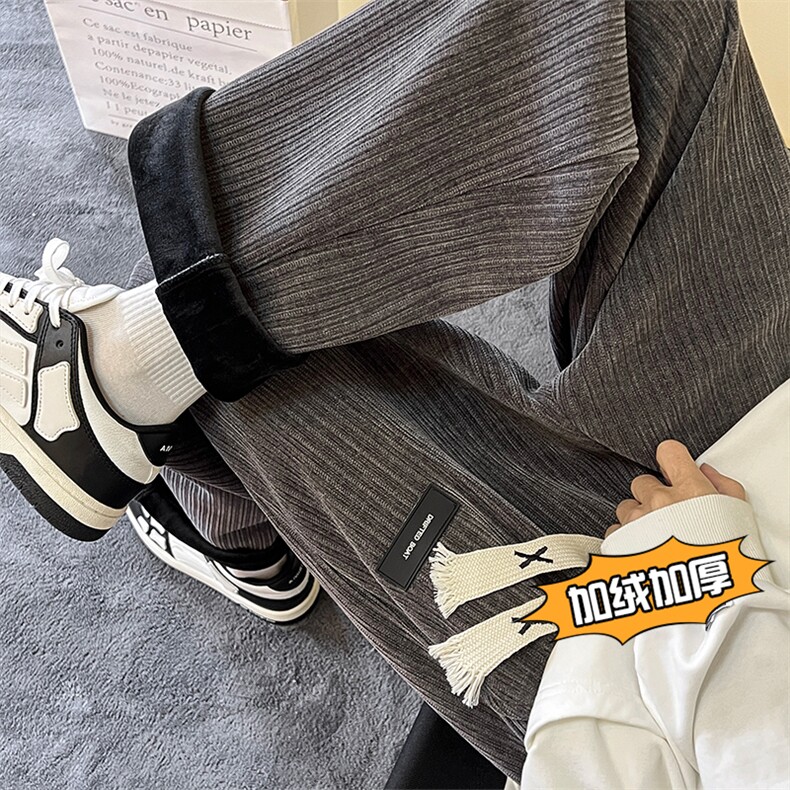 抖音品质440G雪尼尔休闲裤A014-DY2195常规P65控88加绒P70控98,男装休闲裤,电商A014
