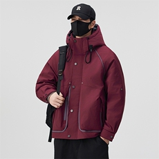 口罩风新标90白鸭绒2025连帽潮流保暖羽绒服男YR6070-P235，男装羽绒服，电商D240-242