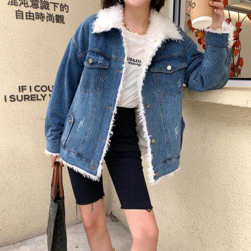 加绒牛仔外套图片