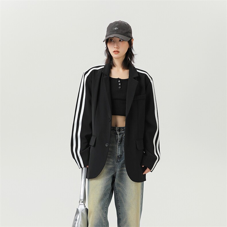 休闲情侣西装外套韩系氛围感穿搭高街英伦雅痞西服A436-2518-P95，男装西服套装，电商A436