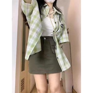 夏季韩版港风薄款短袖衬衫衣女2025年新款上小个子ins宽松简约清图片