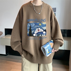 半高领毛衣男大码胖子针织衫毛线衣M18391-P45加绒款-P65，男装针织衫/毛衣，电商A040