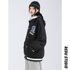 2023秋款时尚刺绣夹克男女中性风青少年潮牌棒球服外套8007-P85，男装夹克，电商A441-1