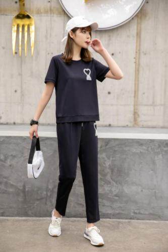 现货供应：爱心休闲套装M一XXL，女装套装/套裙，拉思维加丝