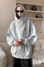内景秋冬创意连帽卫衣男潮设计感休闲宽松外套WY00748/P55加绒P60，女装短外套，电商B316