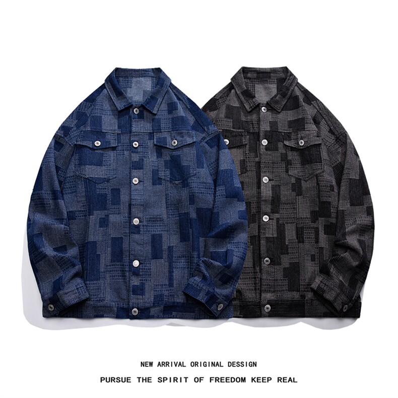 JK8123/P70秋装新品水洗牛仔外套男生潮牌ins港风炸街工装夹克男，男装夹克，电商A141