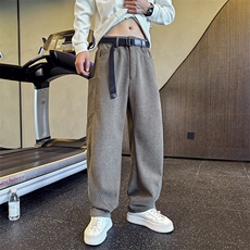 解构风高级感直筒工装休闲裤男加绒潮流弯刀卫裤男KM30-P78加绒88，男装休闲裤，电商A368