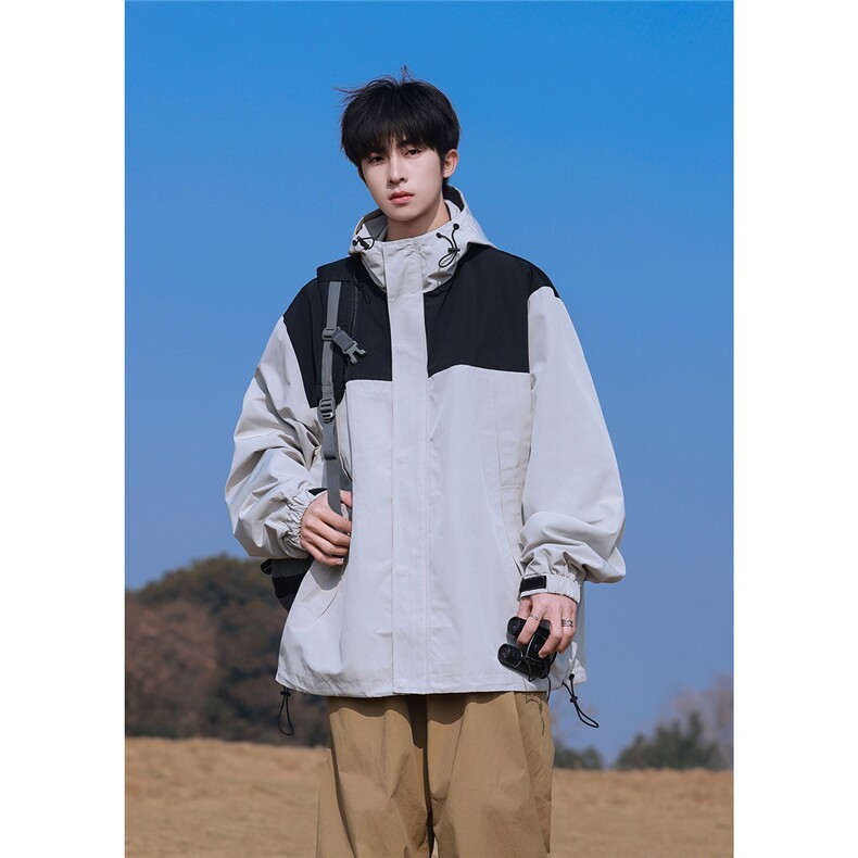 光板 得物\唯品\抖音二开 三防山系户外连帽冲锋外套 F40特批P65图片