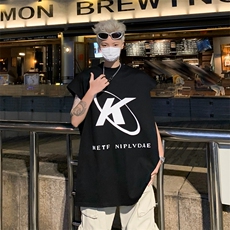 美式高街复古字母印花背心男款潮牌夏IP01-P30，男装背心/马甲，星座1109-3