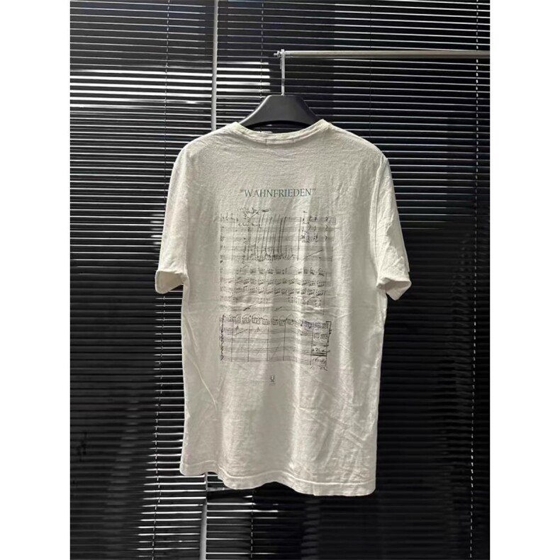 1506/QC15400/P40美式街头潮牌重磅纯棉自主名作黑白人像乐谱短袖,男装T恤,星座1506