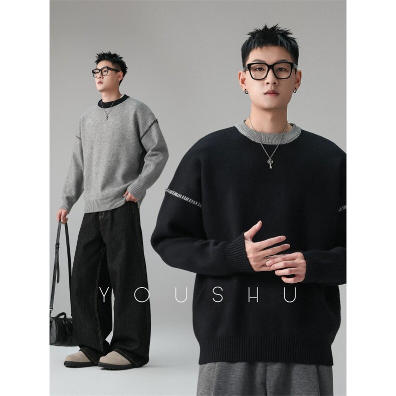 【现货一千件】DY310-特批58自制抖音得物高质量针织衫毛衣,男装针织衫/毛衣,星座603-2