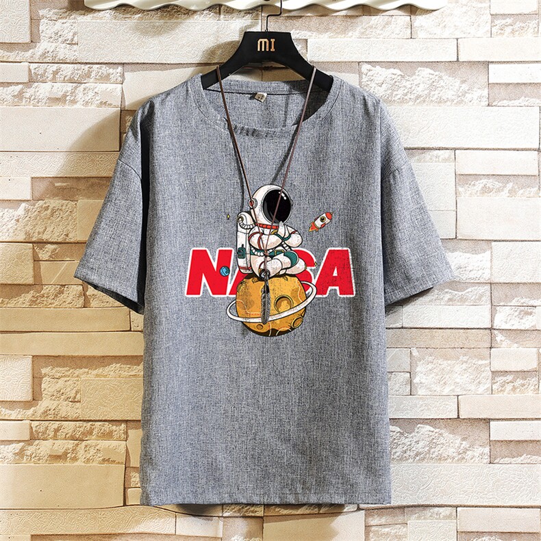 风复古亚麻短袖男棉麻t恤男半袖砖墙挂拍ZT71289-P35，男装T恤，电商A040A