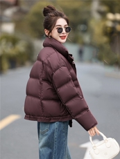 设计感高品小个子羽绒服女短款2025冬季新款法式高级感白鸭绒外套，女装羽绒服，意芙