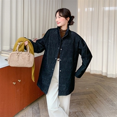 有货灯芯绒内里新标90绒外套+围巾2C090-8999-P315-K478，女装羽绒服，2C090