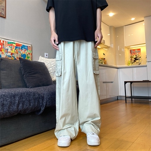 美式高街多口袋工装裤男女7宽松直筒休闲裤XZ211-1-K2340-P60图片