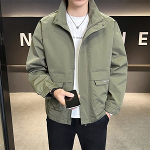 春秋潮流休闲百搭外套男士休闲立领大口袋户外夹克宽松2524-P50图片