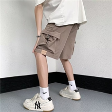 日系潮牌夏季休闲宽松工装短裤男生中裤百搭美式五分裤DK2204-P29，男装休闲裤，星座1008