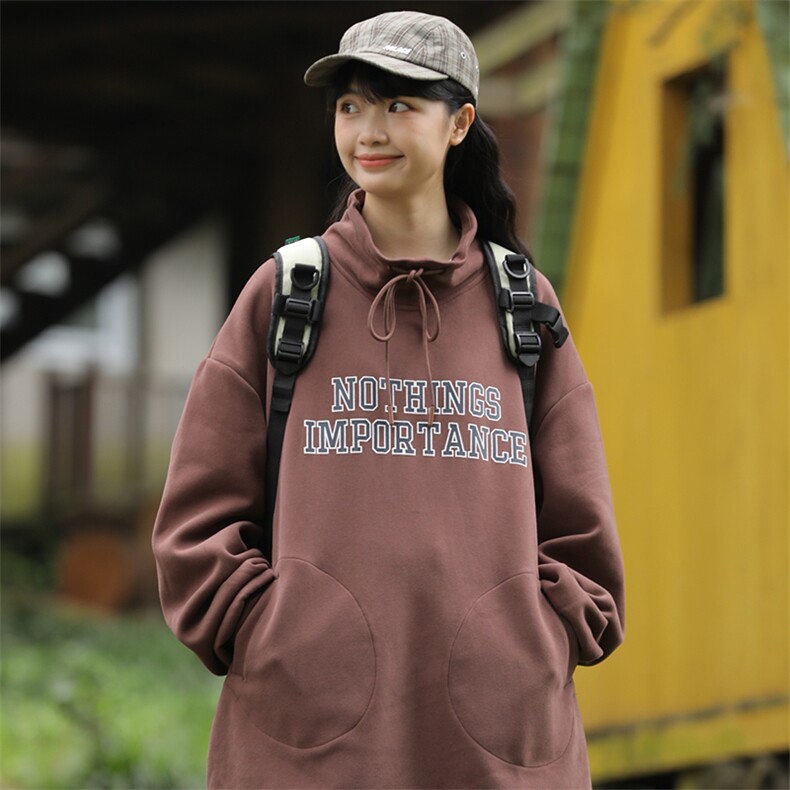 外27-2GANYOU日系高领印花插袋卫衣WY12-P82，男装卫衣，新杭派外27-2