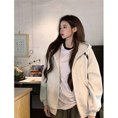 EE072-P65卫衣男女情侣薄款2024拉链开衫外套连帽韩版上衣200斤，女装短外套，星座911-3