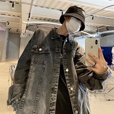 美式休闲设计感牛仔外套男潮牌春秋港风潮牌百搭上衣夹克W260-p68，男装夹克，星座1008