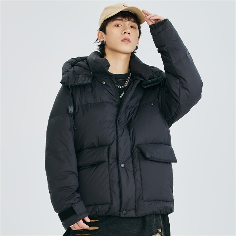冬季新款立领基础羽绒服上衣外套纯色加厚羽绒服A305-3745-P200,男装羽绒服,电商B306