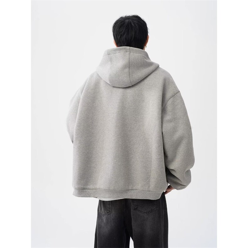 1506A/GY340/P56新款卫衣宽松简约连帽卫衣开衫潮流百搭,男装卫衣,星座1506A