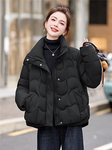 现货2025年新款白鸭绒90绒短款羽绒服女宽松显瘦上衣女保暖轻薄女图片
