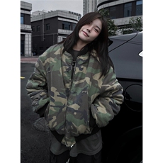 美式廓形迷彩棉服男款冬季加厚保暖高级感工装棉衣TT5018P108，男装棉衣，星座1013-5