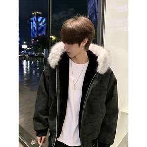 XZ514-2-25106-P70 大理石座山雕连帽绒毛刺绣外套冬季棉服夹克图片