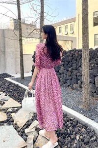 碎花连衣裙图片