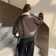 2025冬装新款时尚皮毛一体外套7309-P205-K298，女装短外套，浙宝152