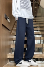 秋冬季休闲裤男直筒宽松舒适潮流百搭运动针织卫裤长裤子M553-P40，男装休闲裤，星座509