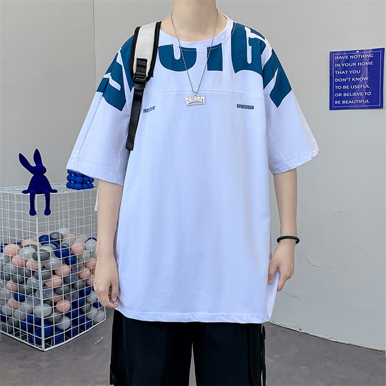 货足8XL-M2023夏季新款美式纯短袖T恤男胖子半袖体恤加肥加大,男装T恤,钱塘717(原712)