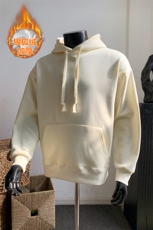 冬季保暖420g重磅大口袋银狐绒华棉连帽卫衣男W412J加绒-特P35，男装棉衣，电商A001-1