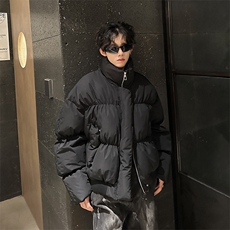 美式复古短款棉服男冬季加厚面包服棉衣外套811A-WH012-P118控168，男装棉衣，星座811A