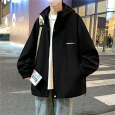 2024春季新款连帽夹克外套男休闲冲锋风衣潮A436-D1206-P65，男装夹克，电商A436