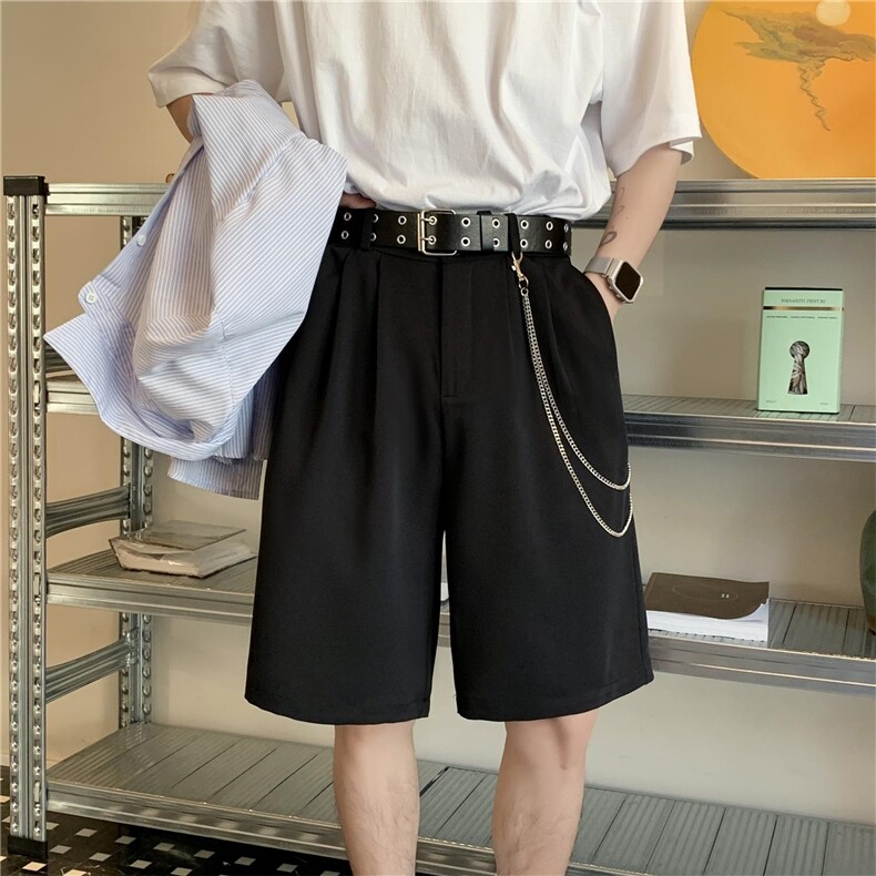 2025夏潮ins休闲卫裤男时尚五分短裤A061-X5220-P40-控58图片
