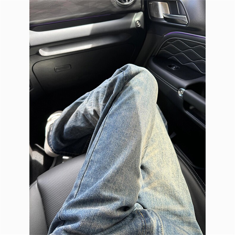 美式复古蓝牛仔裤男夏季薄款水洗直筒宽松裤子NZK000-特P45,男装牛仔裤,星座1007（原301D）