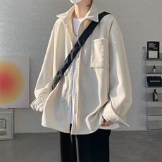 8XL-M加绒灯芯绒衬衫大码复古秋冬保暖上衣外套CS9001/P58加绒68，男装衬衫，电商B238