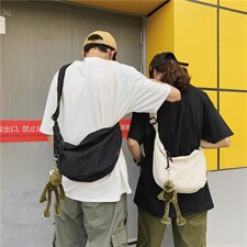 0518潮牌原创休闲斜挎小包时尚百搭包复古包袋简约帆布单肩包，鞋类箱包男包，星座510A-2