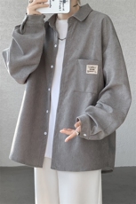 衬衫男秋季宽松灯芯绒长袖衬衣CS025-P38(现货），男装衬衫，星座214-3