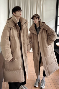 羽绒服男冬季港风连帽长款白鸭绒情侣外套YR926-P205（控价258图片