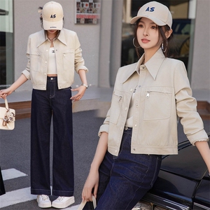 短款皮衣外套女2025新款春秋时尚高级感休闲洋气显瘦百搭夹克上衣图片