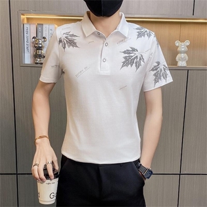 PL024-P35控55短袖polo衫男士夏季潮流半袖上衣服冰爽棉翻领半袖T图片