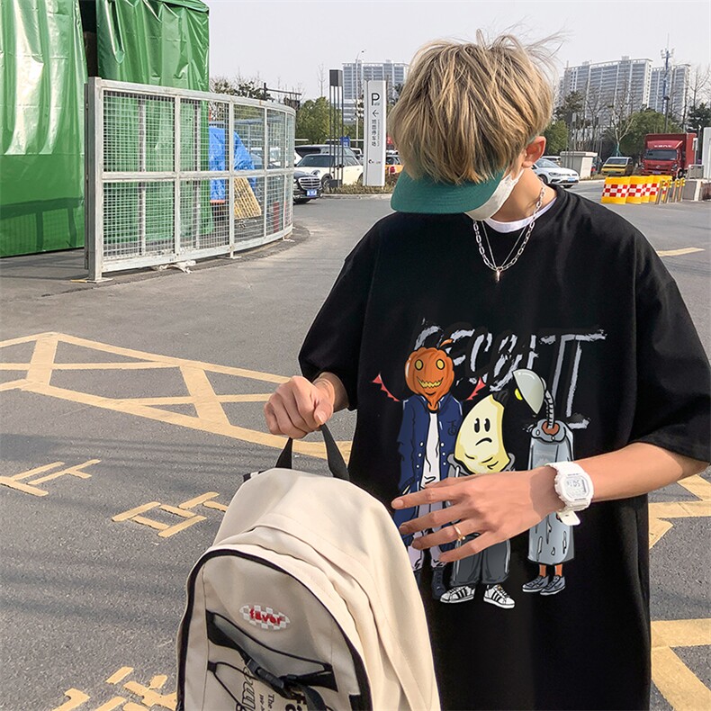 B239-D332-P28 夏季短袖t恤男 趣味卡通印花 体恤上衣图片
