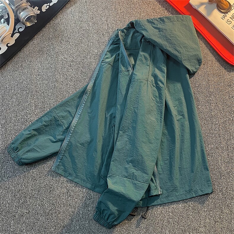 UPF50＋港风连帽宽松夹克新款防嗮衣F609P40图片