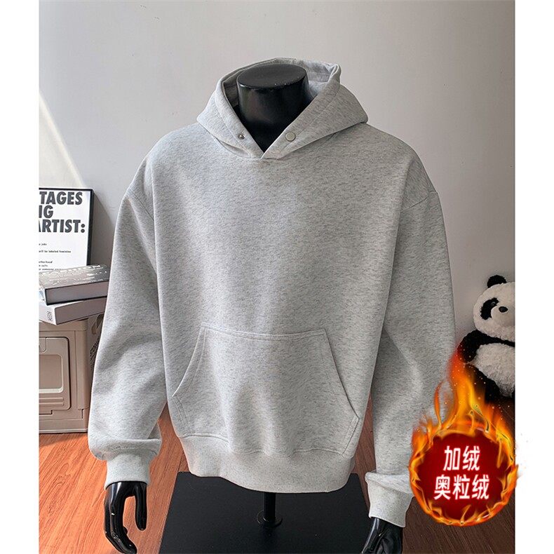 重磅500克结构板连帽卫衣撞色加绒奥粒绒外套潮RH5323JR-P57,女装短外套,星座610B-1