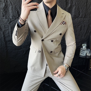 主推男士英伦风西装单排扣三件套尖领商务西服KTZ1820-P310图片