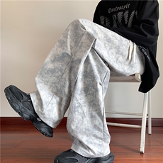 抖音品质秋季新款潮流扎染宽松脏脏伞兵裤B315-K24330-特p40控78，男装休闲裤，电商B315